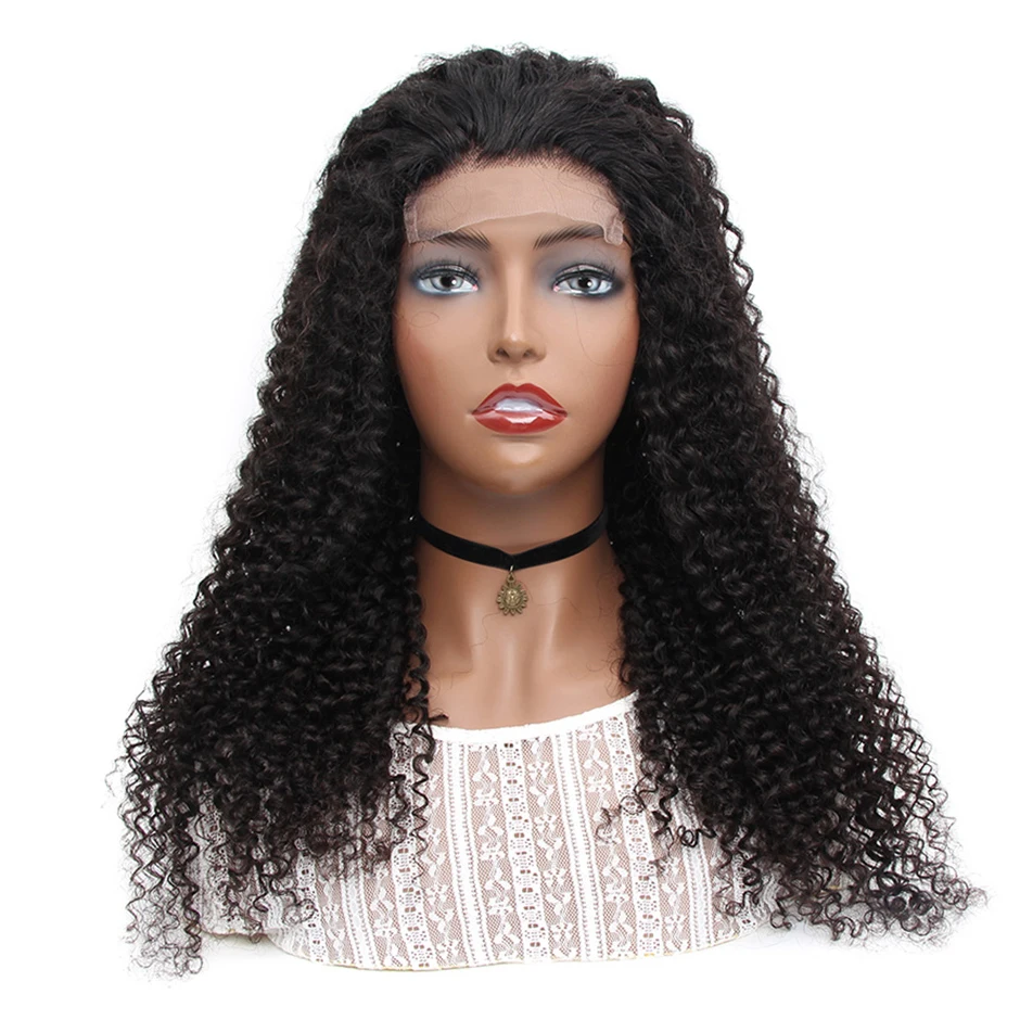 

Good Quality Peruvian Virgin Human Hair Wig 150% 180% 200% Density Wholesale 4X4 Kinky Curly Lace Closure Wigs For Black Women