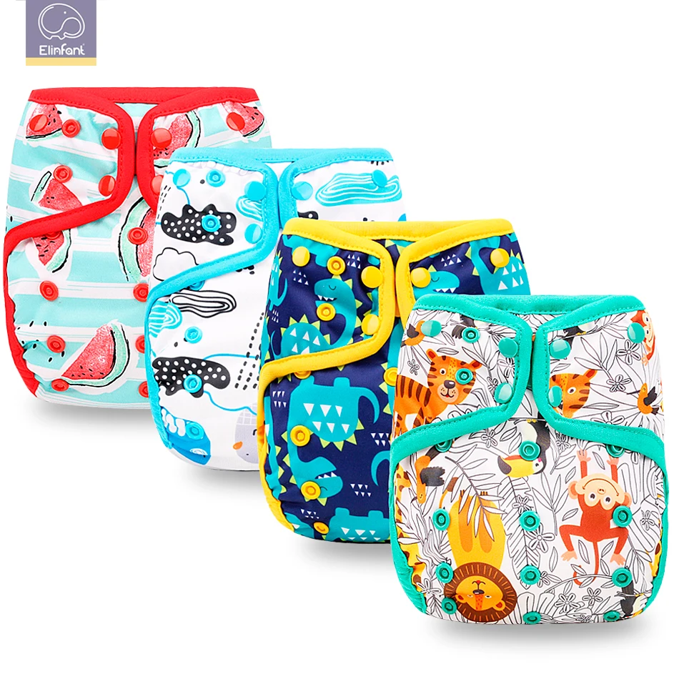 

Elinfant  Waterproof PUL Double Gusset reusable baby washable Newborn Baby Cloth Diaper Cover Nappy, Choose