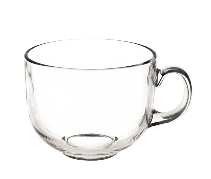 

Anhui Fungchoi High Quality Large Single Wall Coffee Tea Glass Cup Mug Cup, Clear