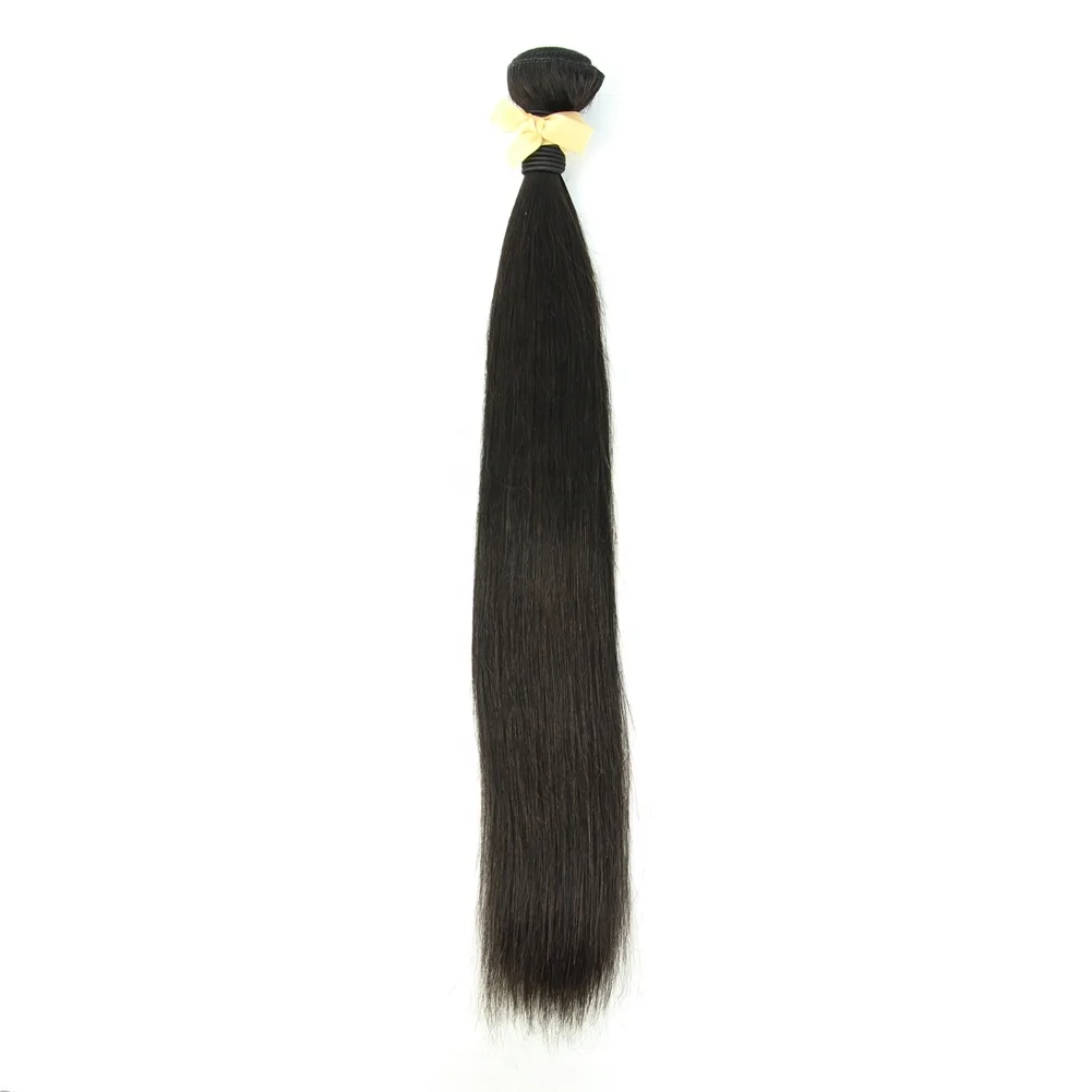 Brazilian hair weave  Silk straight 100% human virgin hair bundle natural black
