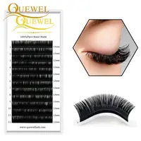 

QUEWEL Wholesale Easy Fan Volume Fans Korean PBT Material 6~18mm Or Mix Easy Fanning Eyelash Extensions
