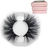 

25MM Lashes Produced by mink eyelashes vendor with custom eyelash packaging private label mink lashes 25mm false faux