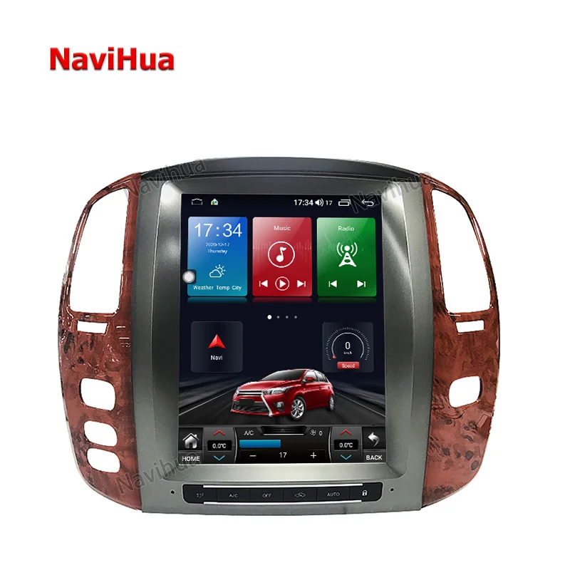 

NAVIHUA For Lexus LX470 LX470 2002-2007 Tesla Style PX6 Android 9 64 Car Multimedia Player GPS Navigation Stereo HeadUnit Radio