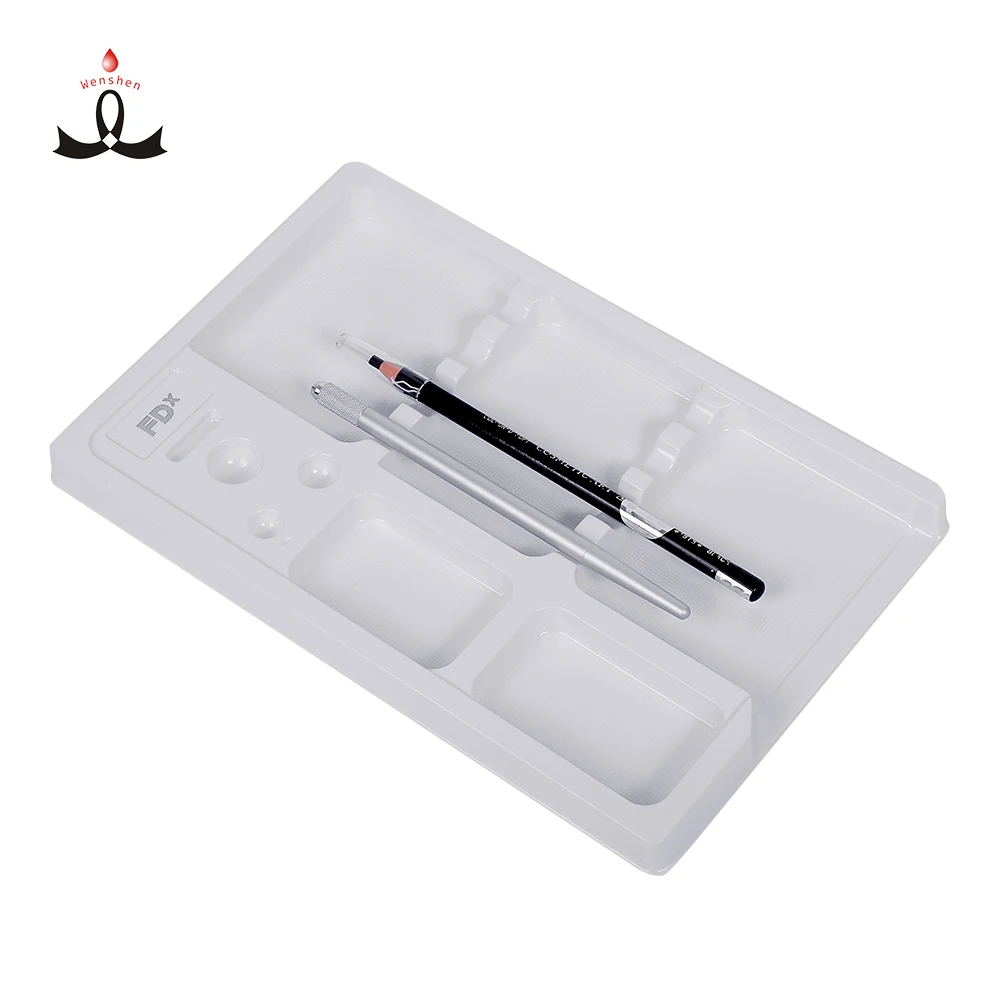 

Factory OEMWhite Disposable Tray Permanent Makeup Tray Microblading Tray For Holding PMU Product, White