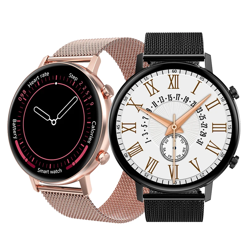 

2021 Full Touch DT96 Smart Watch 360*360 HD Round Screen IP67 Multi Sports Smartwatch for ladies