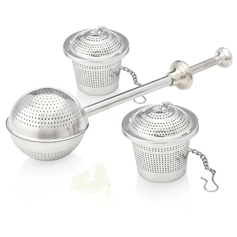 

Perfect for Single Serve Cup Mug or Teapot Set of 3 Pack of Ultra Fine Loose Leaf Tea Infuser Set