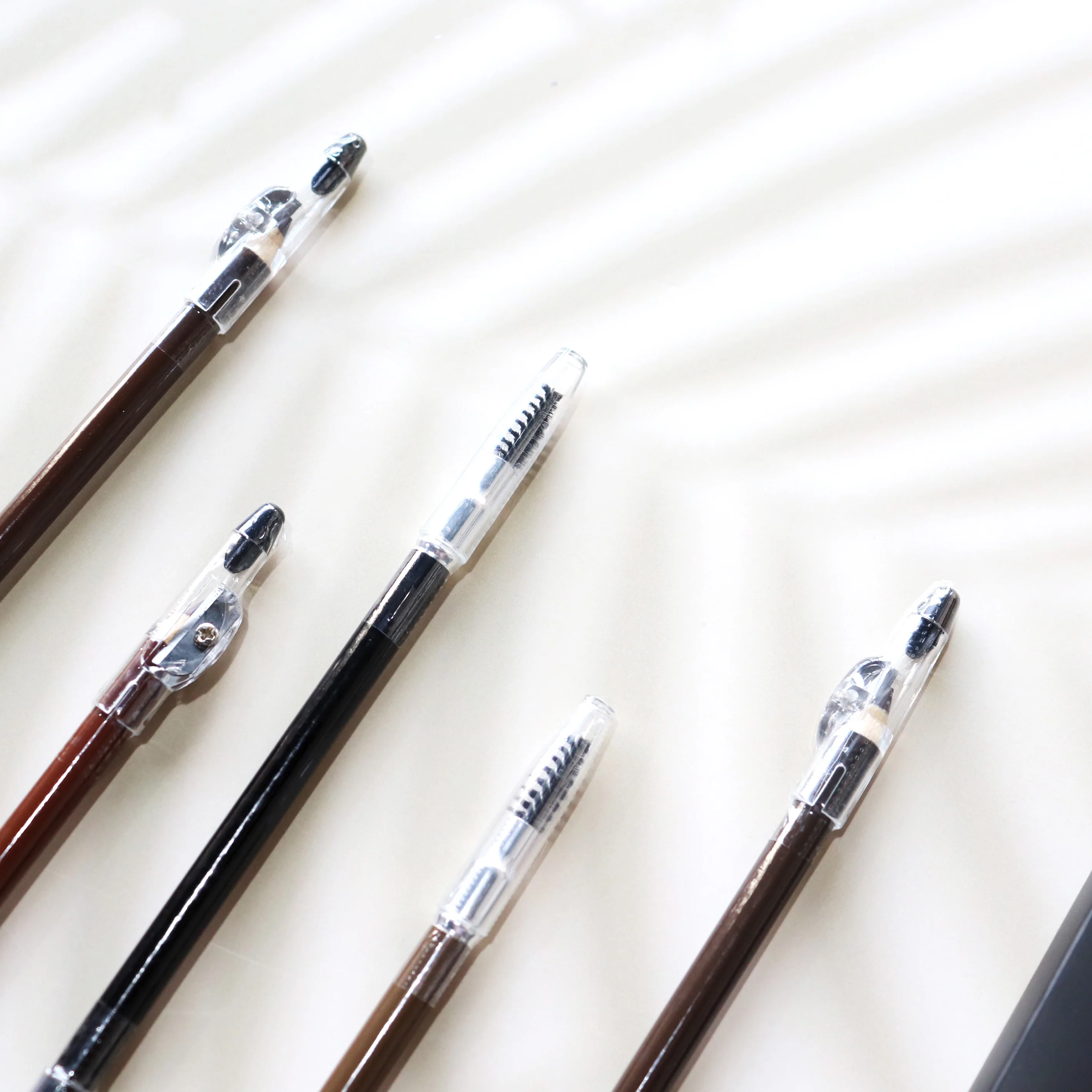 

Private Label Black Brown Waterproof Sweatproof Easy-to-Color Wood Eyebrow Pencil, 5 colors