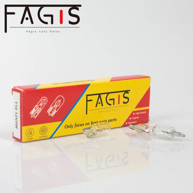 Fagis t10 158 194 12v 5w w5w clear car lamp auto bulb