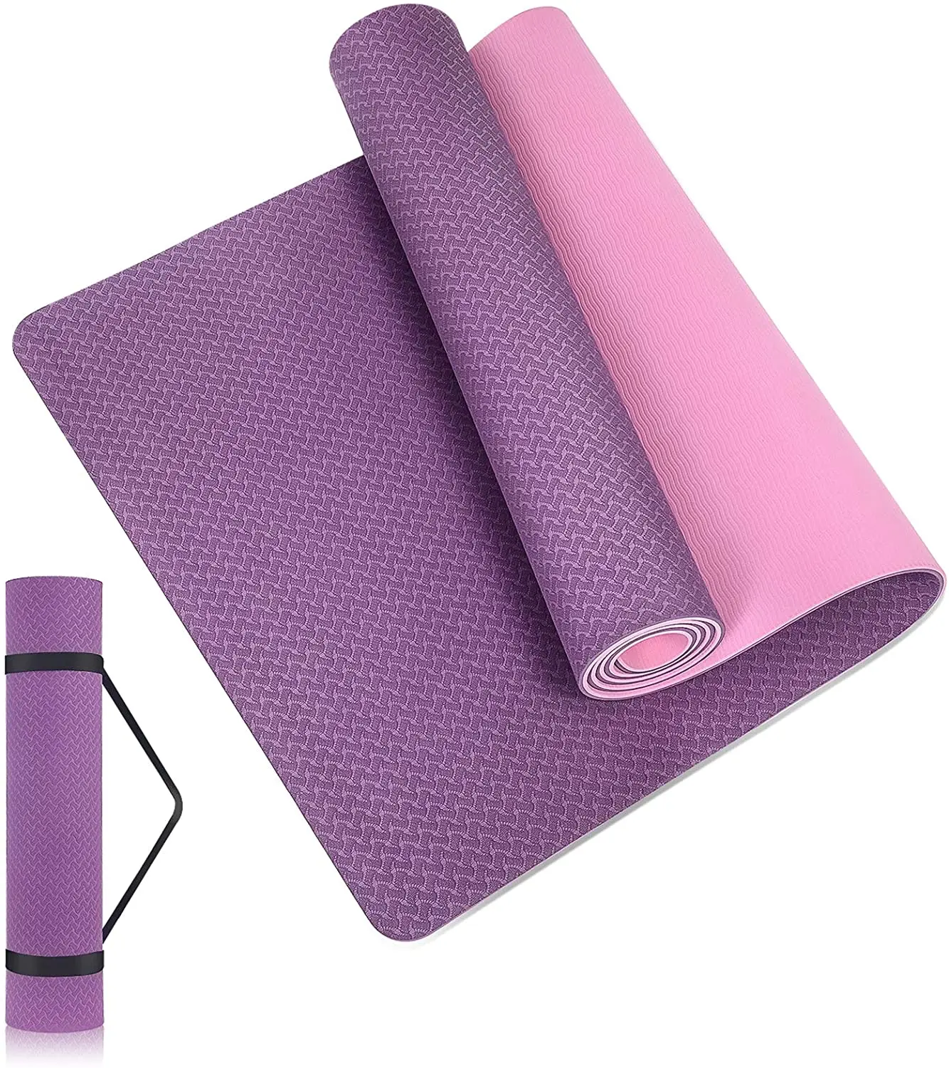 

Yoga MATS, yoga mat thickness of 6 mm double antiskid best fitness manufacturers selling TPE yoga mat is suitable for women