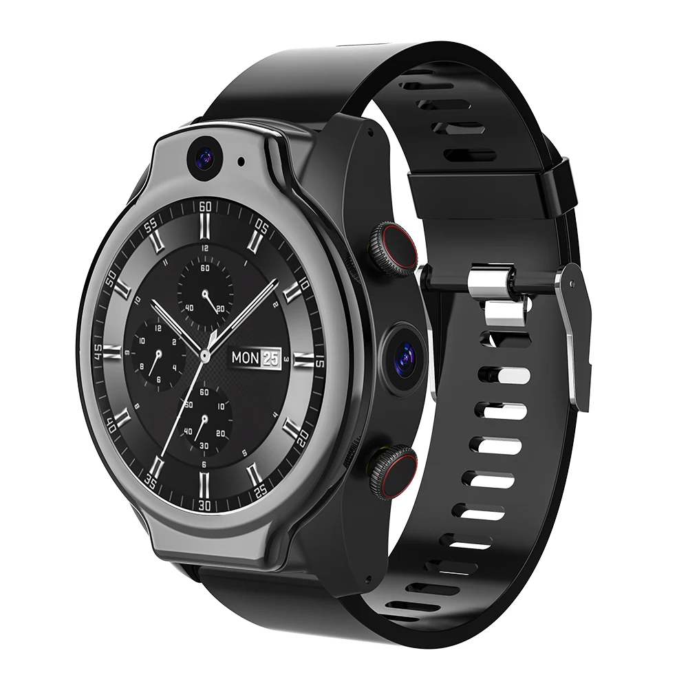 

Brave Pro 4G Global Smart Watch Men 4GB 64GB 2 Camera 13MP 1600MAh Android 10 Smartwatch Phone WIFI GPS IP68 Waterproof, Black