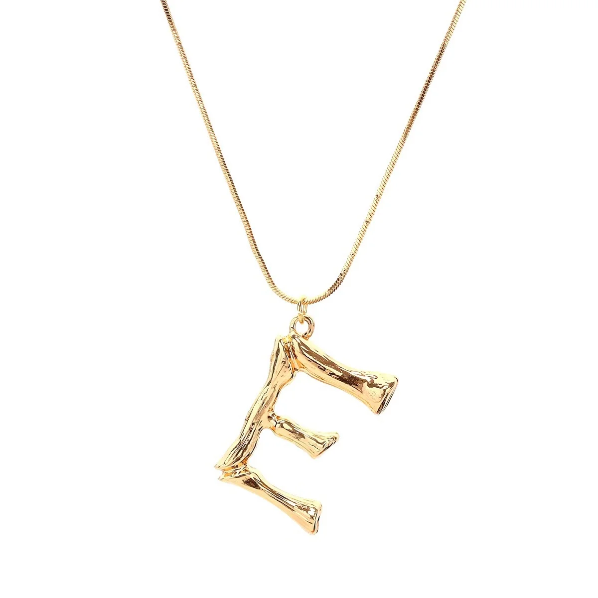 

Fashion Stainless Steel large Initial Necklace Oversize Letter Alphabet 18k gold jewelry