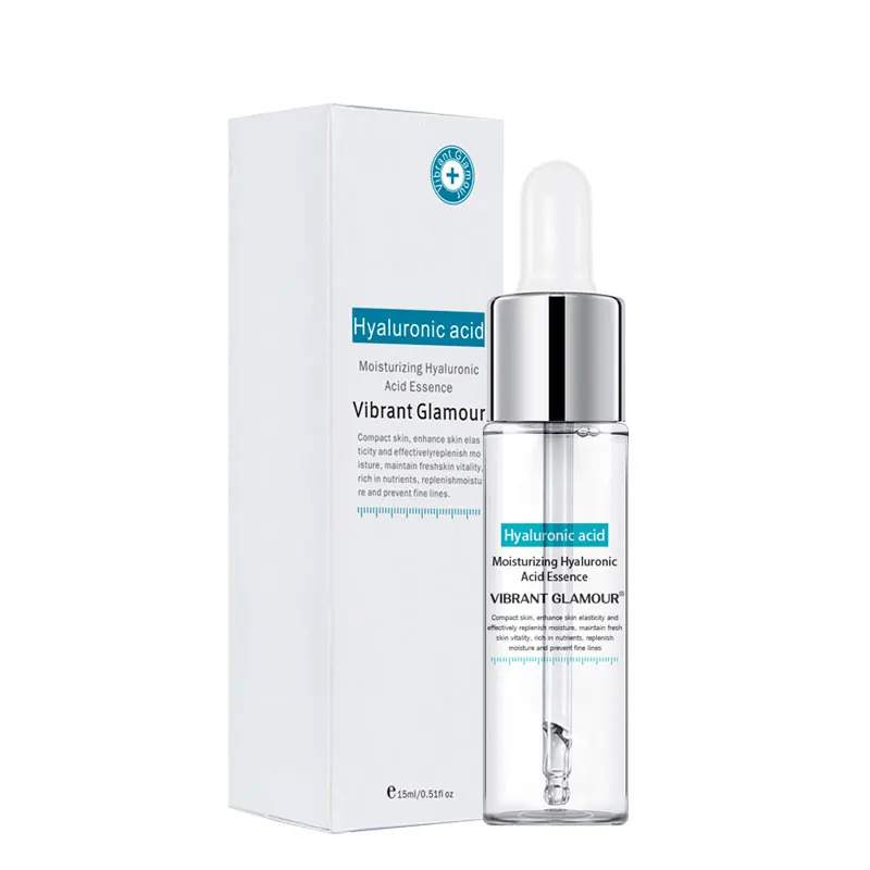 

VIBRANT GLAMOUR Hyaluronic Acid Serum Anti-Aging Shrink Pore Whitening Moisturizing Essence Face Cream, Transparent liquid