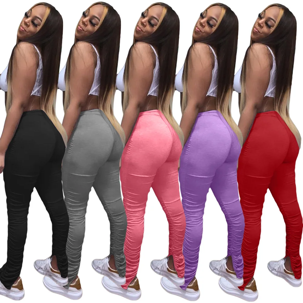 

Stacked leggings joggers stacked sweatpants women ruched pants legging jogging femme stacked pants women sweat pants trousers