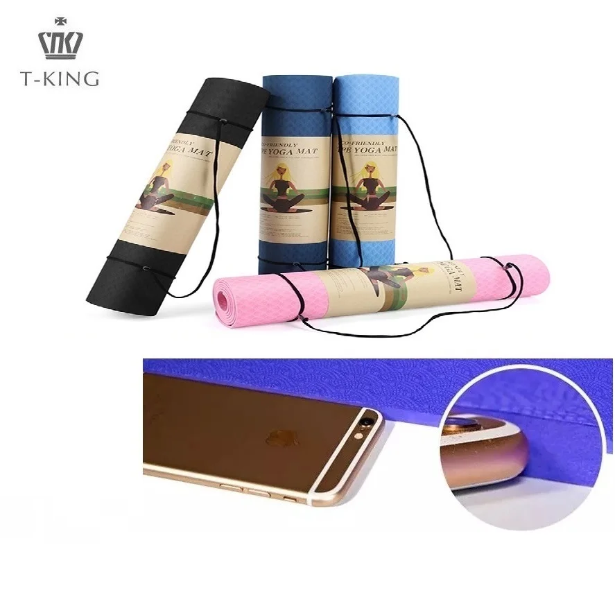 

TKing 2021 Amazon Wholesale Custom Print Exercise Thick Tpe Gymnastics Yoga Mat, Customized