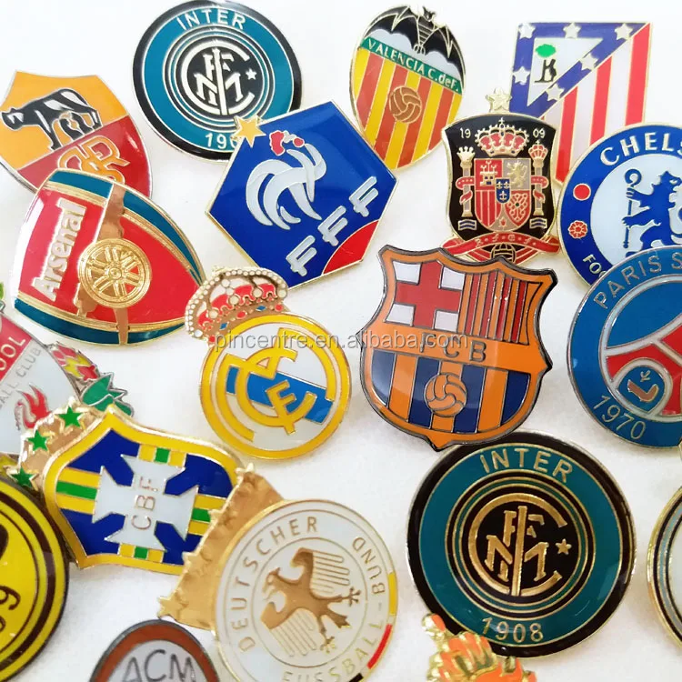 Custom Metal Epoxy Football Club Pin Badge - Buy Football Pin Badges ...