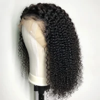 

13X4 150% Density Kinky Curly Lace Front Wigs For Black Women Brazilian Remy Human Hair Pre Plucked Bleach Knots