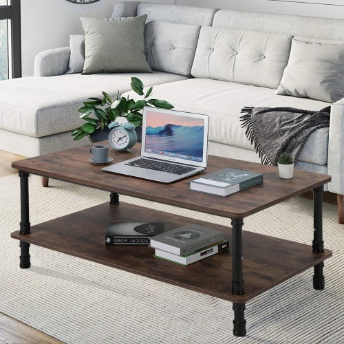 

America Exclusive Ready To Ship In Stock Popular Home Office Used Brown Coffee Table