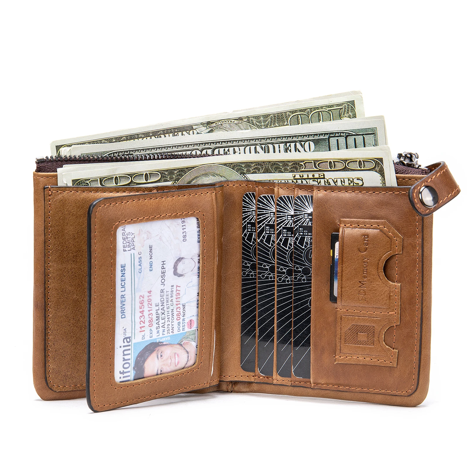 

Marrant 7447 Cowhide Leather Wallet coin purse card holder money clip wallets leather men and men's wallets