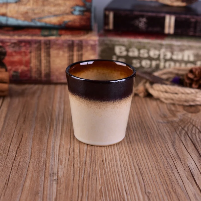 100ml Amber ceramic candlestick for home decor