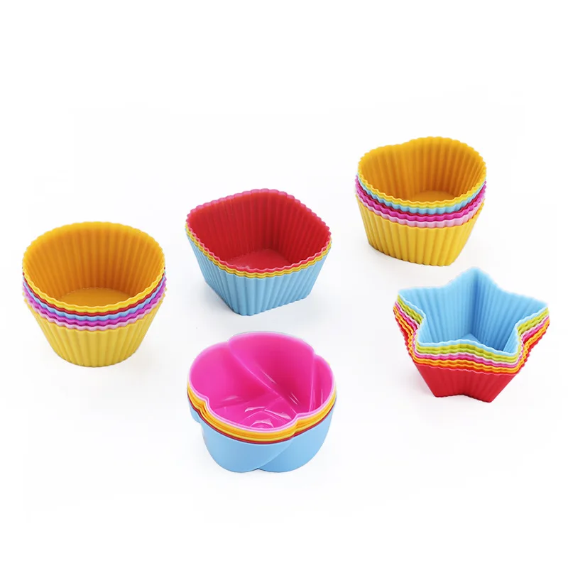 

Wholesale cheap price muffin cakecup 3d baking silicone molds rosebud for baking custom, Customized color