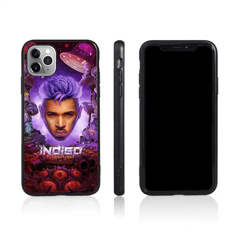 

Chris Brown black tpu mobile phone cover for iphone
