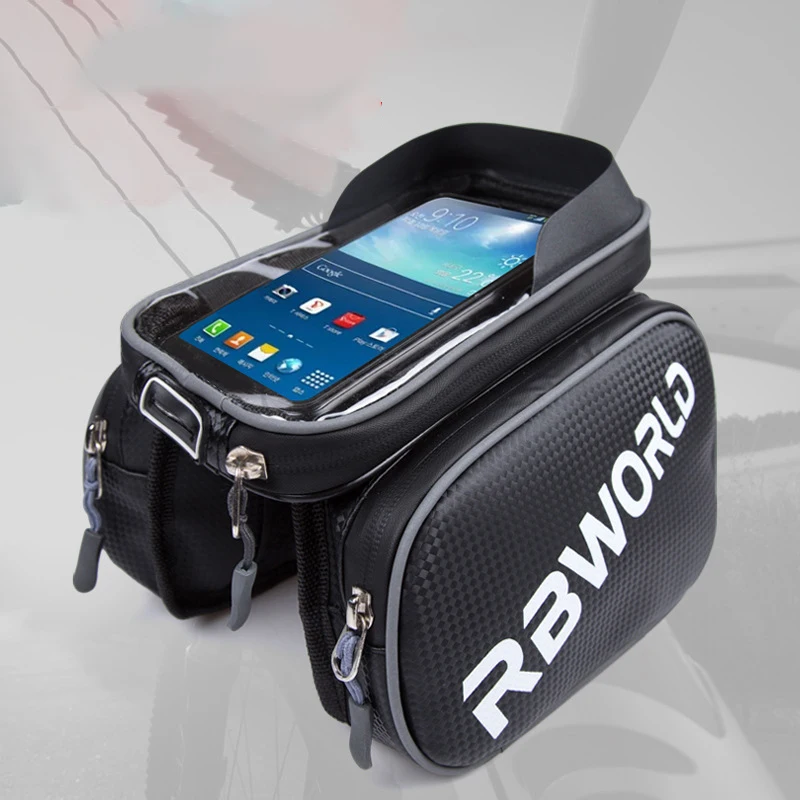 

Waterproof bike phone front frame bag case Holder Cycling Top Tube Frame Bag unisex