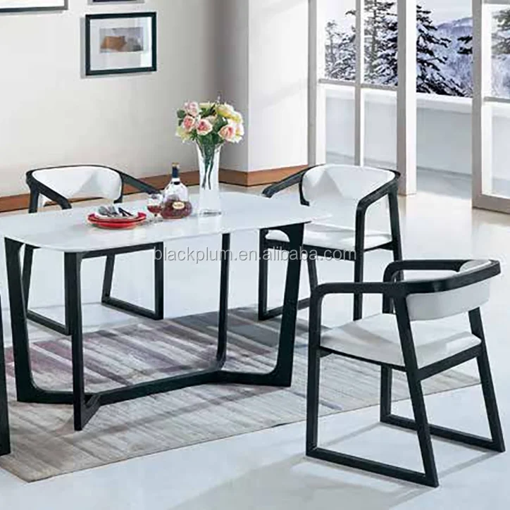 Modern Kitchen Solid Wooden White Marble Top Dining Table Sets Buy White Dining Table Sets Marble Top Dining Table Set Modern Dining Room Set Product On Alibaba Com