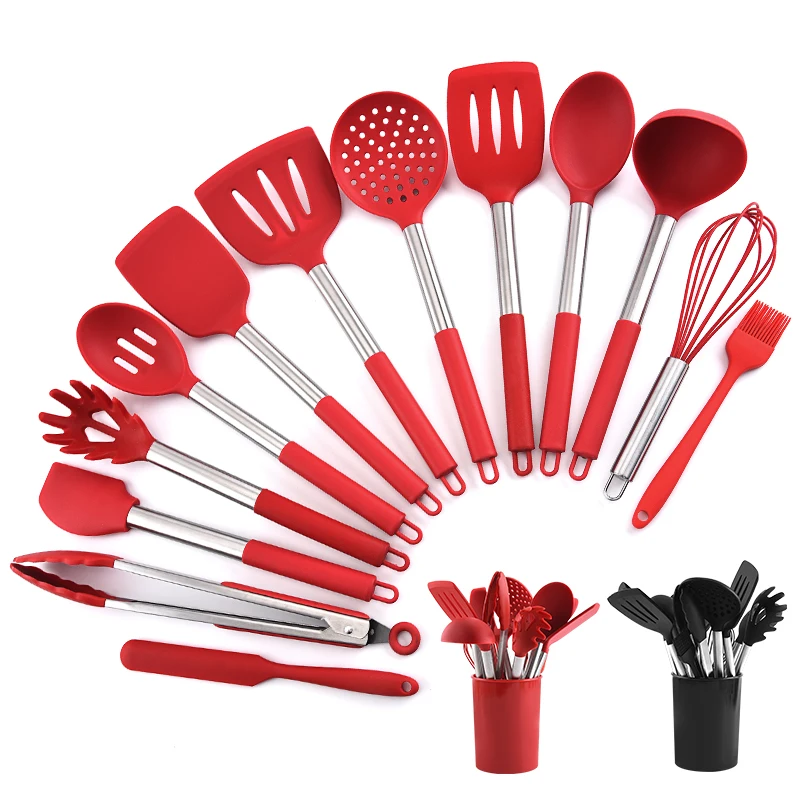 

Ready to ship items eco friendly non stick silicone kitchen tools kitchenware silicone kitchen utensils set