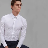 

Hot sale wholesale custom soft cheap white men's formal dress shirt