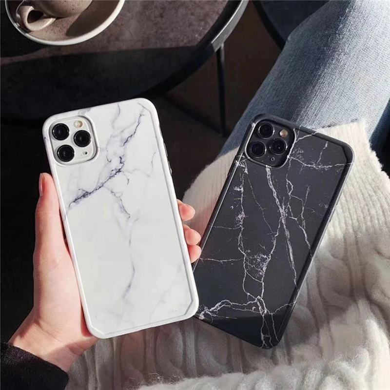 

2021 Silicone Soft Granite Texture Marble Phone Case Cover For iPhone 11 Shell