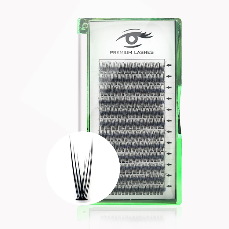 

12d Premade Volume Fans Eyelashes Extensions Pre Made 12d Fishtail Lashes, Natural black