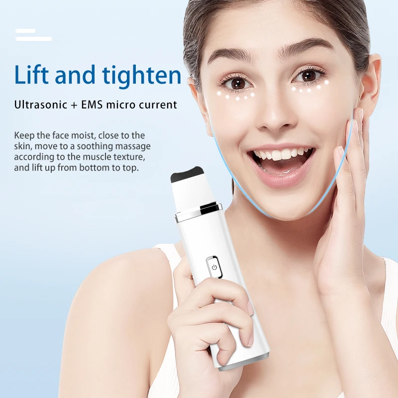 

2021 New Waterproof Most Sold New Product Ideas Hand Held Korean High Quality New Bestseller Ultrasound Acne Min Skin Scrubber