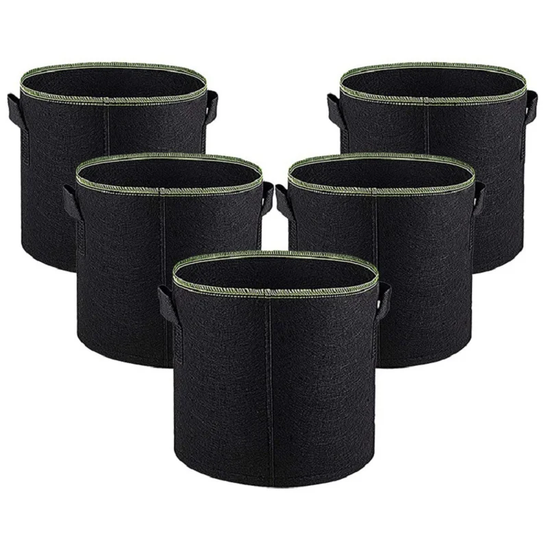 OEM Embroidery logo Felt Garden Grow Bags