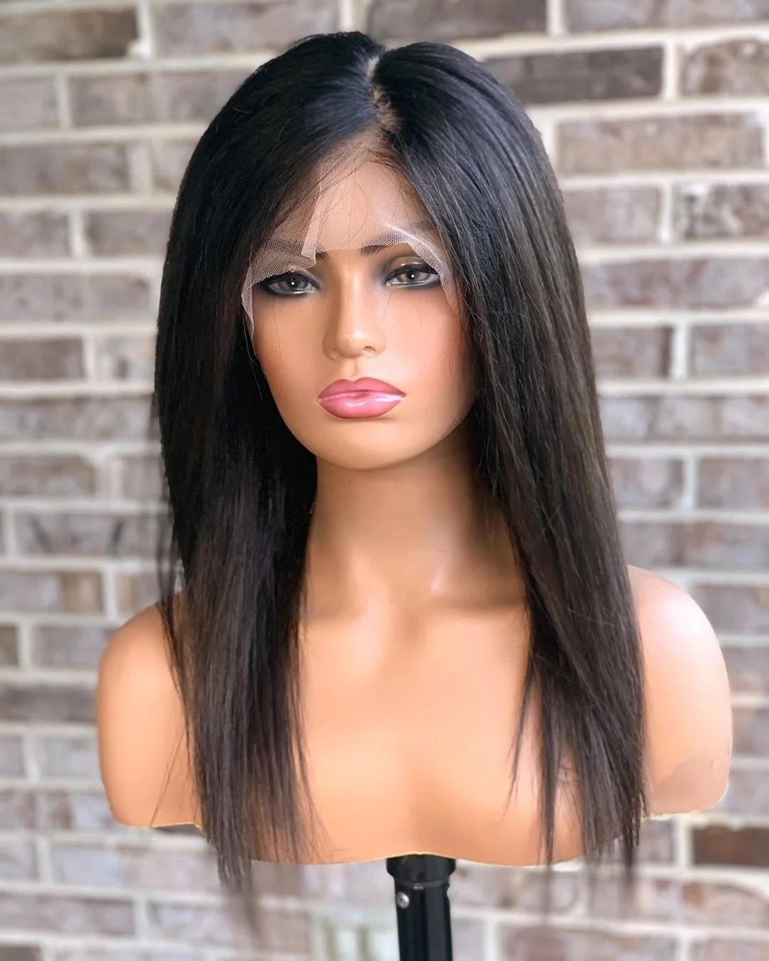 

Natural Black Silky Straight Lace Front Human Hair Wigs
