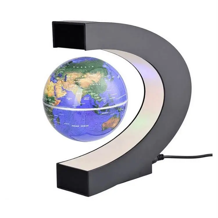 

home decor Wholesale Hot Sale C-shaped 3 Inch Magnetic Levitation Globe For Creative Home Decoration ornamen globos