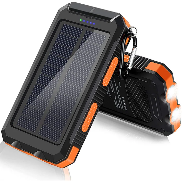 

Hot Sales Power Banks Portable Mobile Charger 20000mah Waterproof Solar Power Bank