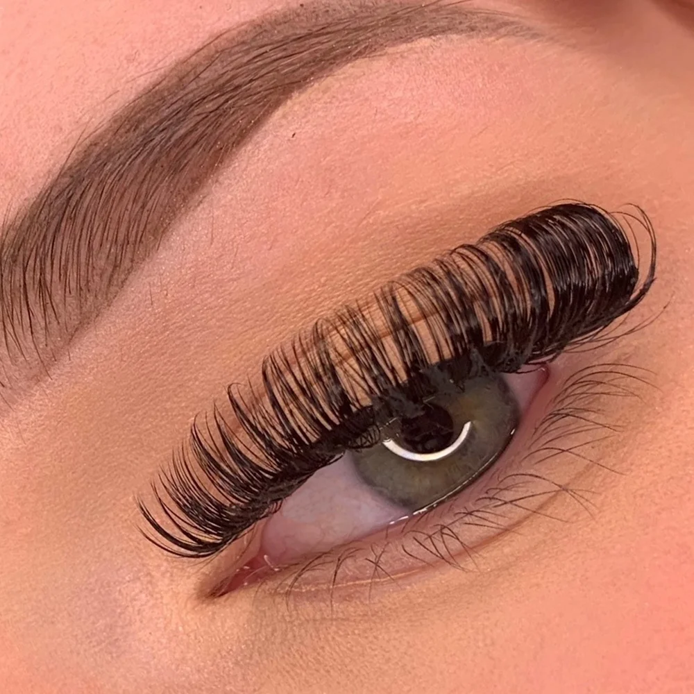 

Curly Russian Strip Eye Lashes Extensions Natural 13MM 15MM C D Curl Winged Faux Mink Russian Strip Eyelashes, Black