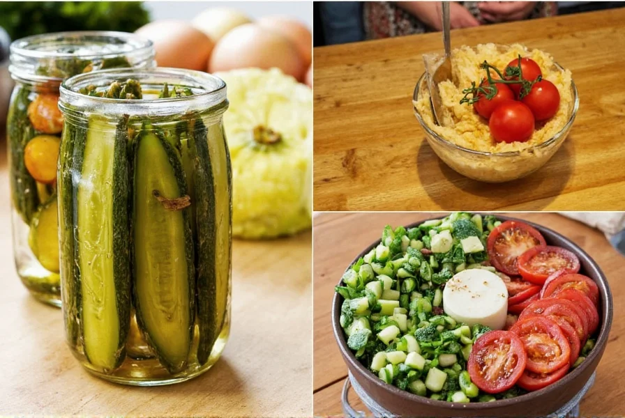 Jar of pickled vegetables in sunlight