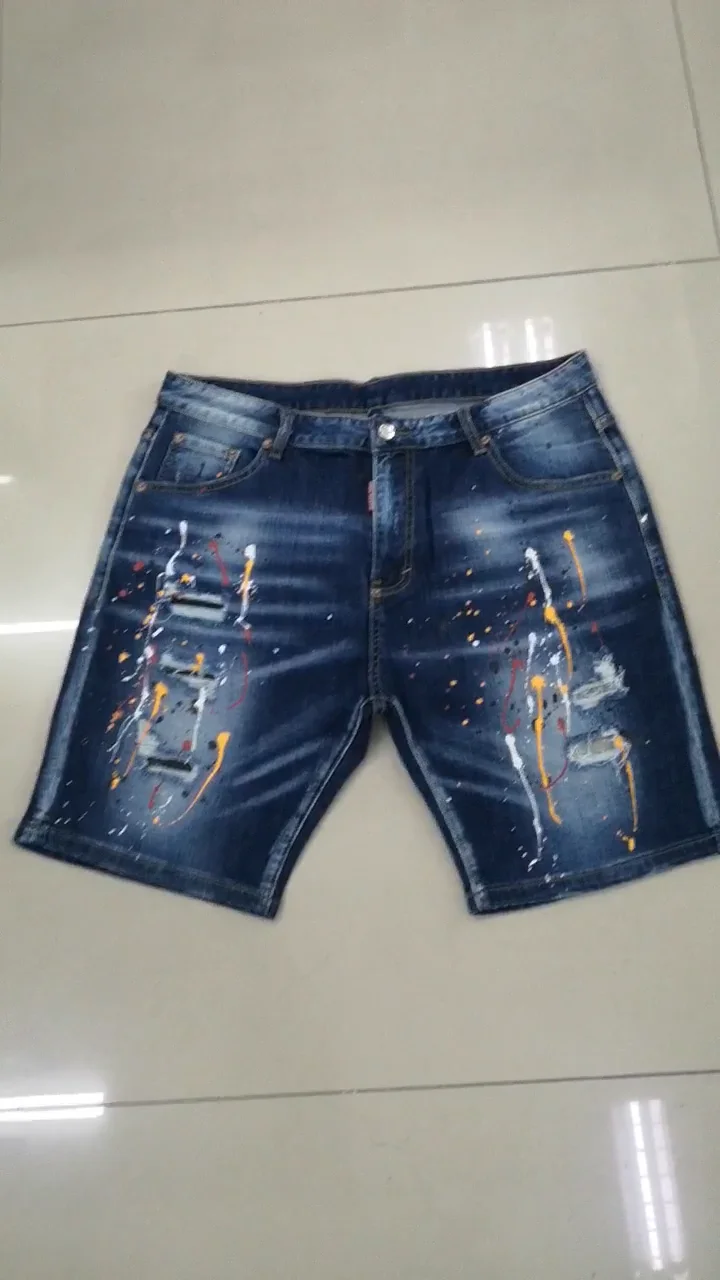2020 Logotipo De Marca Denim Jean Pintado A Mano De Los Hombres Pantalones  Cortos De Hombre Pantalones Vaqueros Pantalones Cortos - Buy Denim Jean, Pintado A Mano De Los Hombres Pantalones Cortos,Pantalones Vaqueros