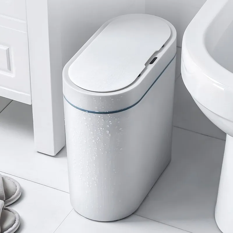 

Smart sensor trash can electronic automatic household bathroom toilet waterproof narrow slot sensor bucket