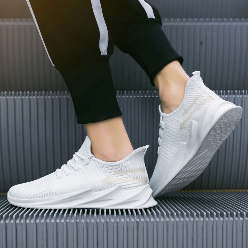 

2020 Custom Sport Men Running Shoes High Quality Fashion Knitted Sport Shoes Men, Picture color