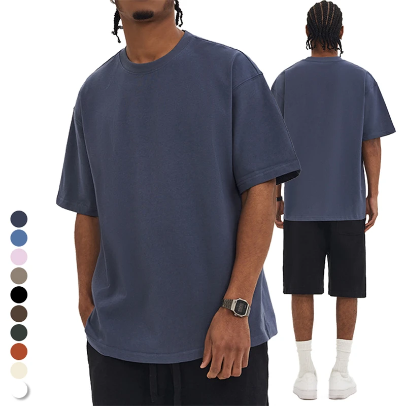 

High Quality 100% Cotton Custom Logo T Shirt For Men Blank Heavyweight 280 Grams Oversized Tshirt Men's T-shirts