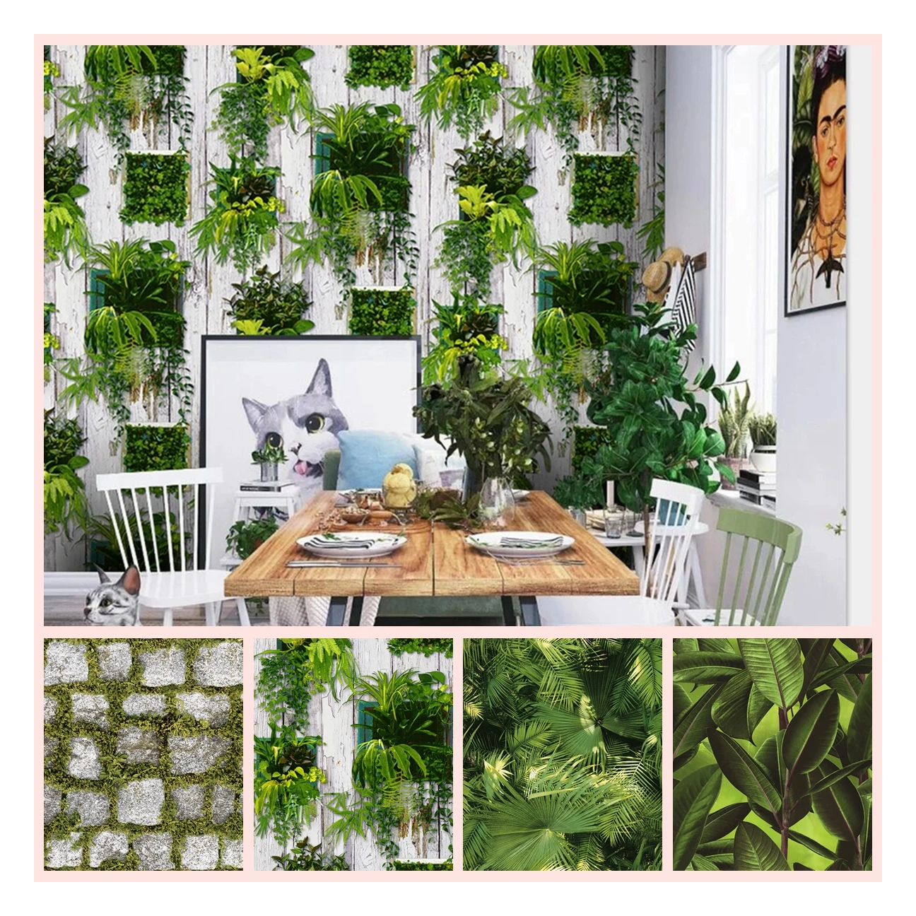 
Floral Design Interior 3d Wallpaper Pvc Wallpaper Forest Room wallpaper home decoration 