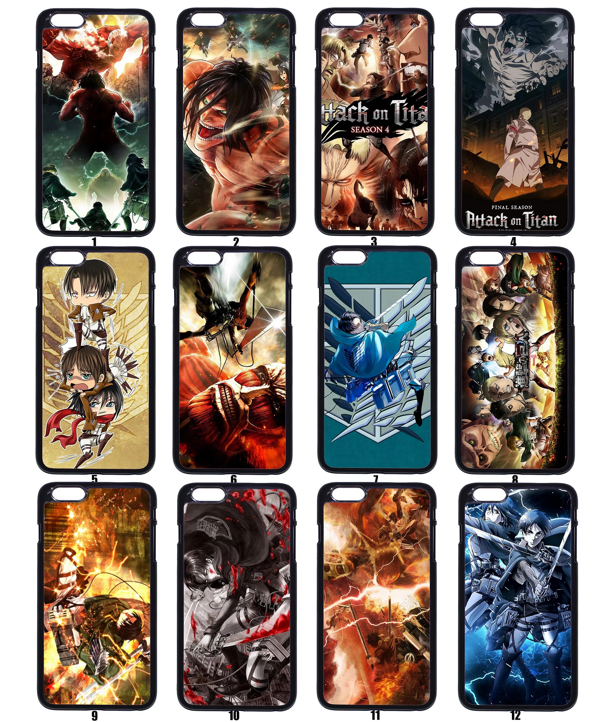 

Custom print case Hard Phone Case Cover Anime Attack on Titan Eren print case For Xiaomi Redmi K40 Note Drop Shipping