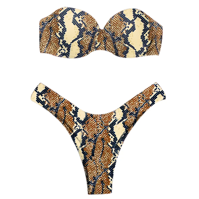 

Custom High Quality Super Sexy Bikini Lady Leopard Print Women Triangle Summer Young Girls Bandeau Bikini