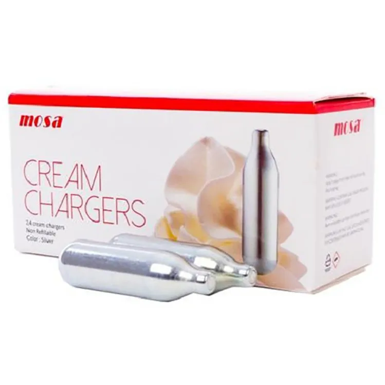 

2021 Cheapest Price Food Grade Cream Chargers Nitrous Oxide N2o 8g Mosa Whipped Cream Charger