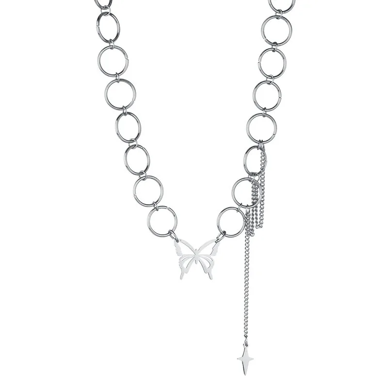 

New 2020 Hip Hop Tassel Butterfly Pendant Necklace, As shown in the picture