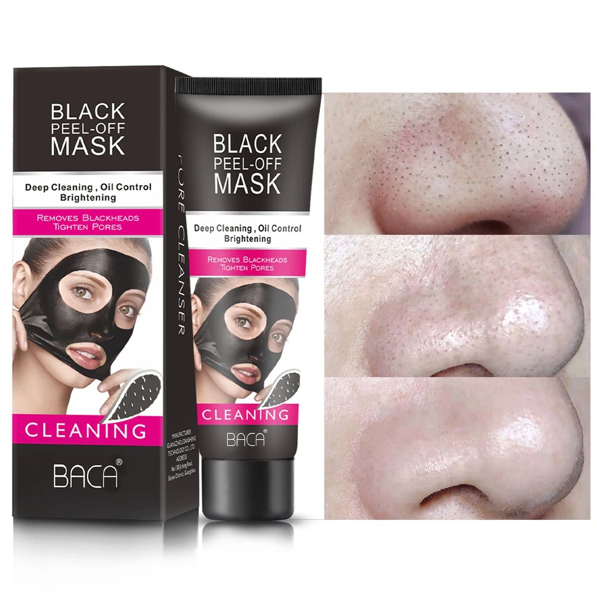 

Popular charcoal face mask charcoal powder Deep Cleansing Purifying Peel Off Blackhead Black Mud Mask