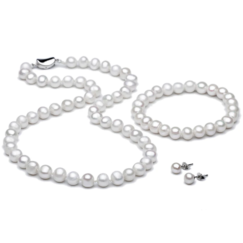 

Amazing price high quality natural freshwater pearl necklace long for women 3 colors8-9mm pearl jewelry pendants gifts