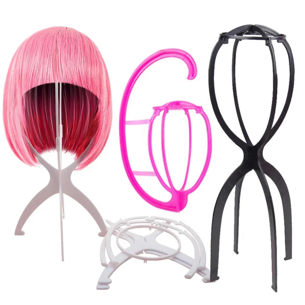 

New Wholesale Foldable Collapsible Wigs Hanger wig display holder Wig Drying Stand